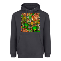 Smoke st patricks  cow with candy Heavyweight Hoodie - FaDigitalArtStudio