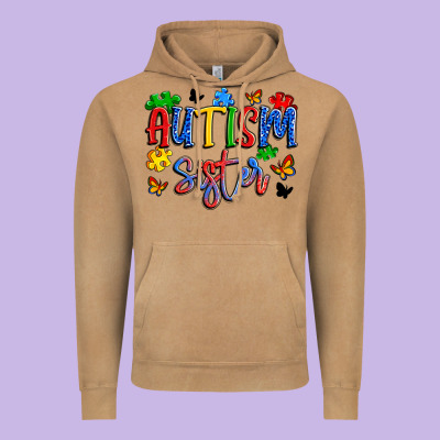 Autism Sister Vintage Hoodie Designed By Artiststas