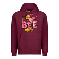 Burgundy Bee Mine Valentines Day Premium Hoodie - OliviaCreatesArt