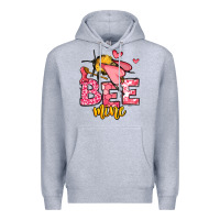 Heather Grey Bee Mine Valentines Day Premium Hoodie - OliviaCreatesArt