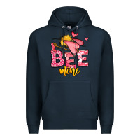 Navy Bee Mine Valentines Day Premium Hoodie - OliviaCreatesArt