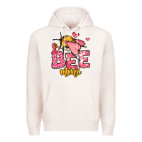 Pale Pink Bee Mine Valentines Day Premium Hoodie - OliviaCreatesArt