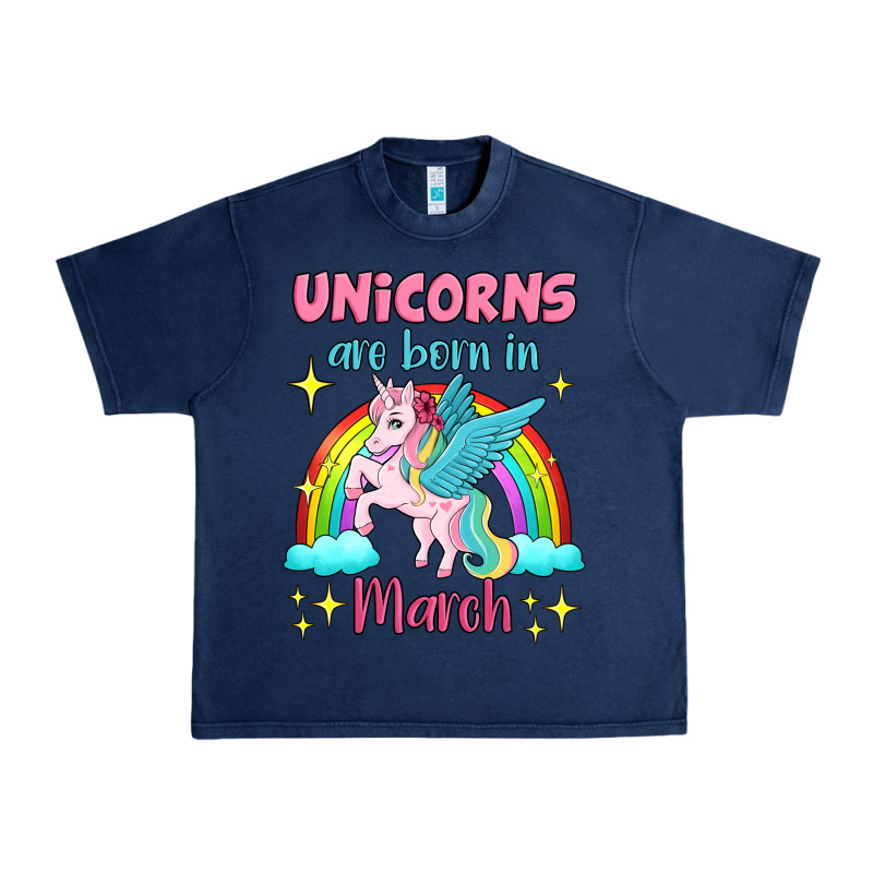 Unicorns Are Born In March Urban Heavy Tee by Jasminsmagicworld | Teevron
