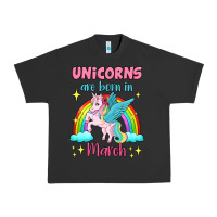 Pigment Black unicorns are born in march Urban Heavy Tee - Jasminsmagicworld