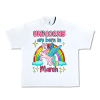 White unicorns are born in march Urban Heavy Tee - Jasminsmagicworld