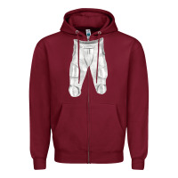 Burgundy football padded pant fa element 1 Zipper Hoodie - FaDigitalArtStudio