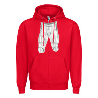 Red football padded pant fa element 1 Zipper Hoodie - FaDigitalArtStudio