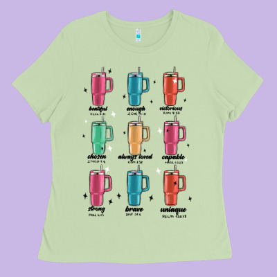 Coffee Thermos Ladies Tee Designed By Maliassmallbusiness