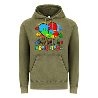 Vintage Olive different is beautiful Vintage Hoodie - Artiststas