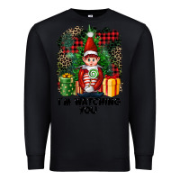 Black I'm Watching You Elf Premium Sweatshirt - FaDigitalArtStudio
