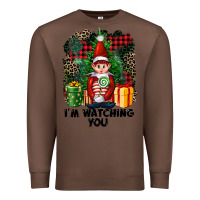 Chestnut I'm Watching You Elf Premium Sweatshirt - FaDigitalArtStudio