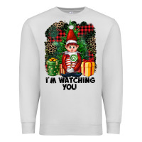 Dove Grey I'm Watching You Elf Premium Sweatshirt - FaDigitalArtStudio