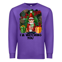 Purple I'm Watching You Elf Premium Sweatshirt - FaDigitalArtStudio
