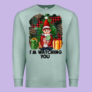 I'm Watching You Elf Premium Sweatshirt Designed By Fadigitalartstudio