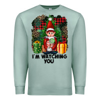 Seafoam I'm Watching You Elf Premium Sweatshirt - FaDigitalArtStudio