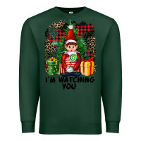 Sports Green I'm Watching You Elf Premium Sweatshirt - FaDigitalArtStudio