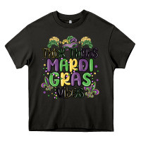 Asphalt thick thighs mardi gras vibes Heavy Core Tee - MaliasSmallBusiness