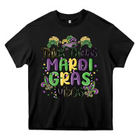Black thick thighs mardi gras vibes Heavy Core Tee - MaliasSmallBusiness