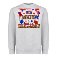 Heather Grey red white and booze Heavyweight Sweatshirt - TumblerDesignByShophia