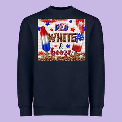 Red White And Booze Heavyweight Sweatshirt Designed By Tumblerdesignbyshophia
