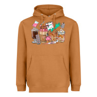 Meerkat Nurse Coffee Cups Heavyweight Hoodie - FaDigitalArtStudio