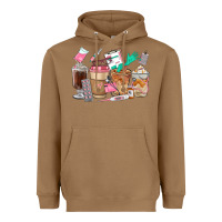 Toasted Coconut Nurse Coffee Cups Heavyweight Hoodie - FaDigitalArtStudio