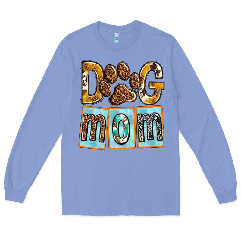 Dog Mom With Paw Long Sleeve Tee by texasbilliewilder | Teevron