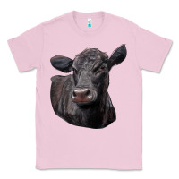 Bubblegum Pink Black Angus Cow Illustrations Classic Tee - LillyAllenDesigns