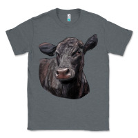 Charcoal Heather Black Angus Cow Illustrations Classic Tee - LillyAllenDesigns