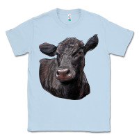 Dusty Blue Black Angus Cow Illustrations Classic Tee - LillyAllenDesigns