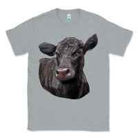 Heather Grey Black Angus Cow Illustrations Classic Tee - LillyAllenDesigns