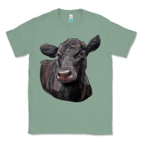 Sage Black Angus Cow Illustrations Classic Tee - LillyAllenDesigns