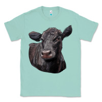 Seafoam Black Angus Cow Illustrations Classic Tee - LillyAllenDesigns