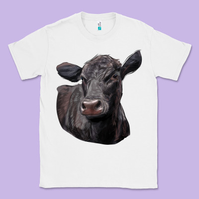 Black Angus Cow Illustrations Classic Tee Designed By Lillyallendesigns