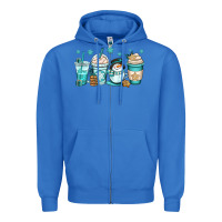 True Royal winter coffee cups Zipper Hoodie - OliviaCreatesArt