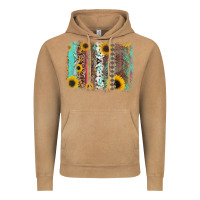 Vintage Camel aztec leopard turquoise sunflower background Vintage Hoodie - RanaPortraitStore
