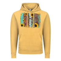 Aztec Leopard Turquoise Sunflower Background Vintage Hoodie | Teevron