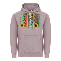 Vintage Zinc aztec leopard turquoise sunflower background Vintage Hoodie - RanaPortraitStore