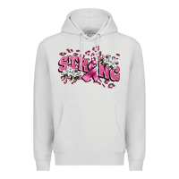 Dove Grey Strong Cancer Awareness Premium Hoodie - FaDigitalArtStudio