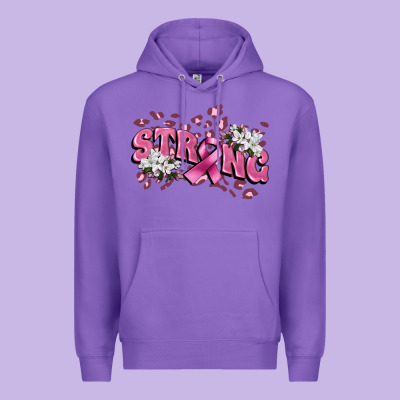 Strong Cancer Awareness Premium Hoodie Designed By Fadigitalartstudio