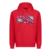 Red Strong Cancer Awareness Premium Hoodie - FaDigitalArtStudio