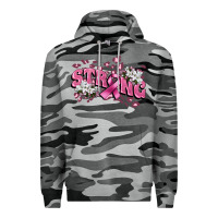 Slate Camo Strong Cancer Awareness Premium Hoodie - FaDigitalArtStudio