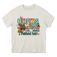 Cream heifers be trippin' Heavy Core Tee - MaliasSmallBusiness