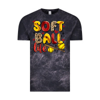 Cloud Black softball life Vintage Tee - Artiststas
