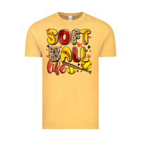 Vintage Mustard softball life Vintage Tee - Artiststas