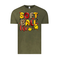 Vintage Olive softball life Vintage Tee - Artiststas