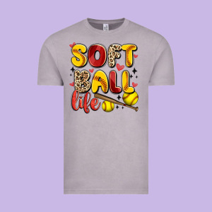 Softball Life Vintage Tee Designed By Artiststas