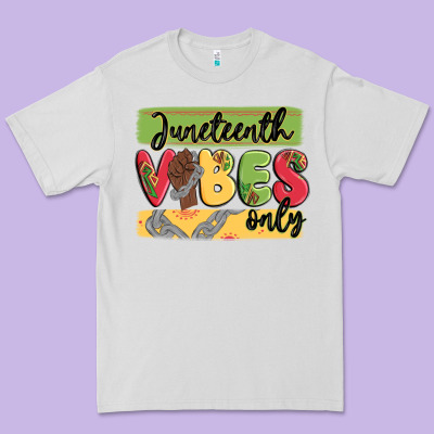 Juneteenth Vibes Only Premium Tee Designed By Maliassmallbusiness