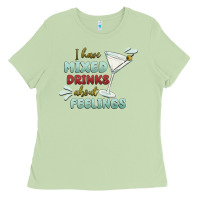 Matcha i have mixed drinks about feeling Ladies Tee - MaliasSmallBusiness