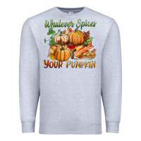 Heather Grey whatever spices your pumpkin Premium Sweatshirt - BundleAndBundleShop